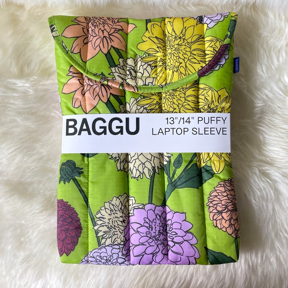NWT Baggu Puffy Laptop Sleeve 13"/14" - Dahlia